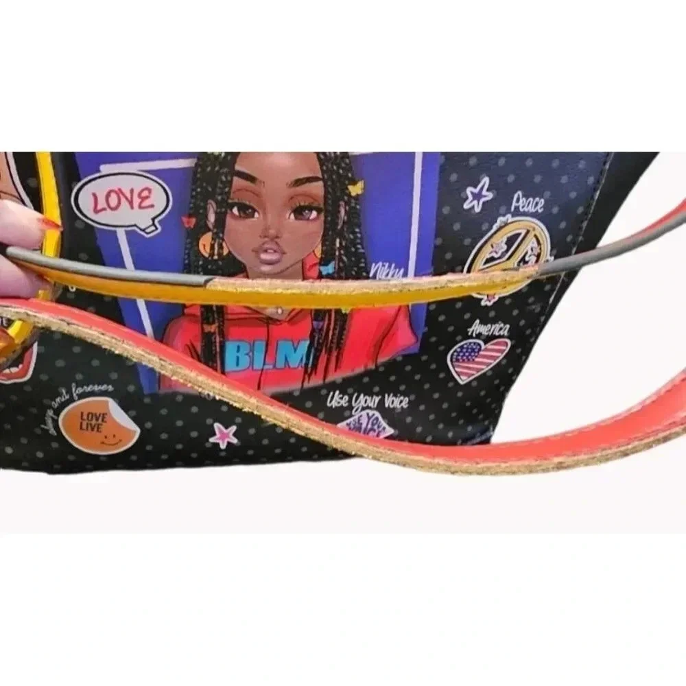 Nikky USA by Nicole Lee 90’s American Girl Shopper Tote Bag Preowned FLAWS - Picture 10 of 11